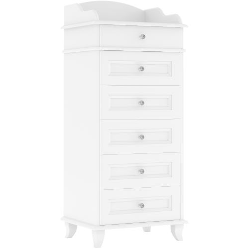 Wysoka komoda dziecięca Charlotte z szufladami biała