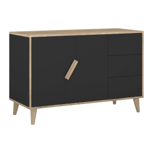 Czarna skandynawska komoda dziecięca