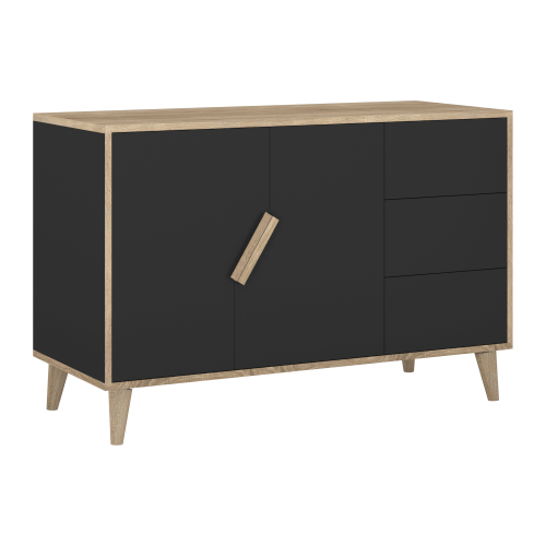 Czarna skandynawska komoda dziecięca