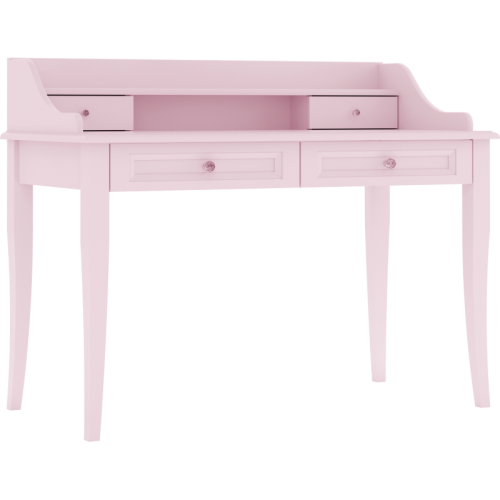 Biurko Charlotte z nadstawką różowe