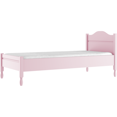 Różowe łóżko Sofi z dekoracyjnymi nóżkami 