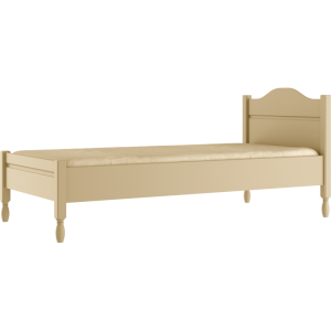 Kremowe łóżko Sofi z dekoracyjnymi nóżkami  