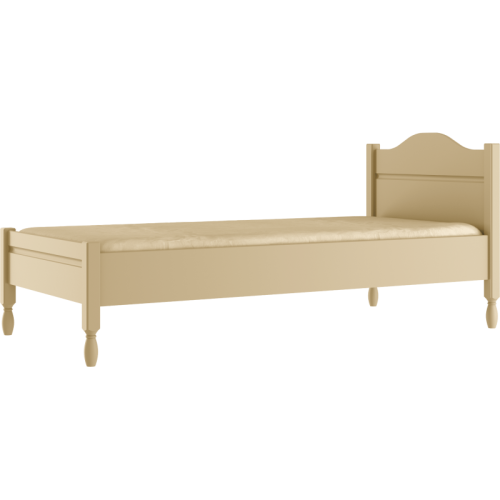 Kremowe łóżko Sofi z dekoracyjnymi nóżkami  