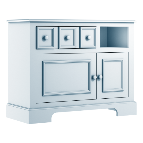 Błękitna komoda dziecięca Sofi z szafkami 