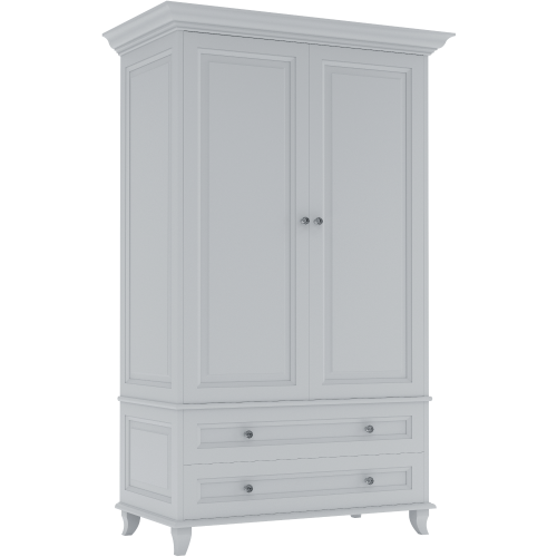 Szafa Charlotte z frezowaniami i 2 dolnymi szufladami grafitowa