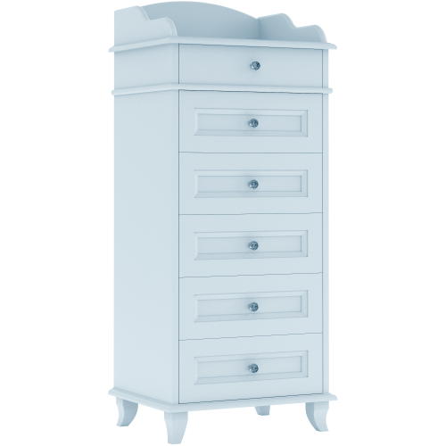 Wysoka komoda dziecięca Charlotte z szufladami błękitna