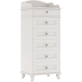Wysoka komoda dziecięca Charlotte z szufladami w kolorze kości słoniowej