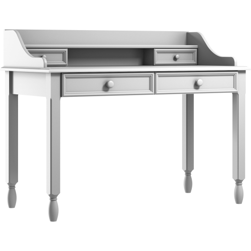 Biurko Sofi z szufladami i nadstawką szare