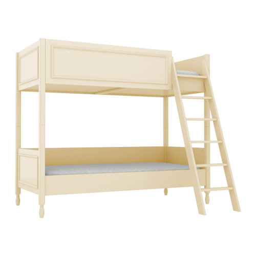 Eleganckie łóżko piętrowe Sofi kremowe