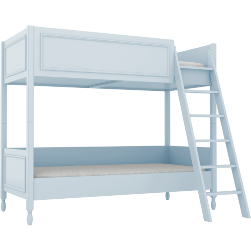 Eleganckie łóżko piętrowe Sofi błękitne