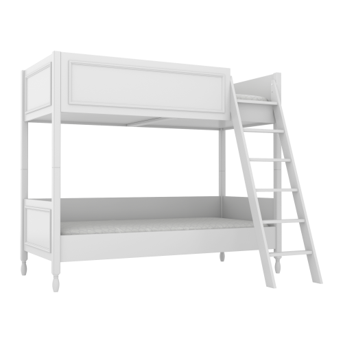 Eleganckie łóżko piętrowe Sofi białe