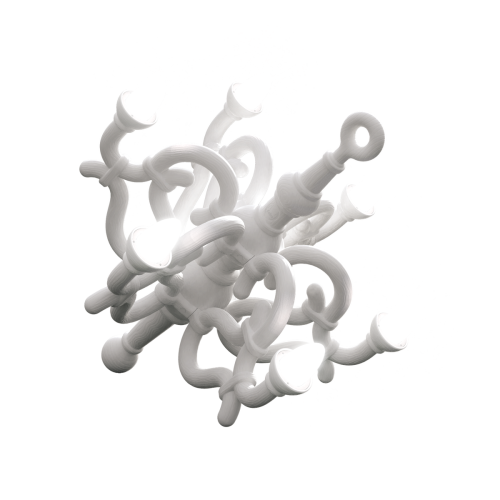 Leżący żyrandol M biały Qeeboo