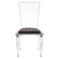 Transparentne krzesło z poduszką Prince