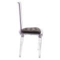 Transparentne krzesło z poduszką Prince