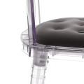 Transparentne krzesło z poduszką Prince