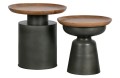 Stolik Dana drewno metal czarny