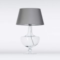 Szklana lampa Oxford transparentna / szara