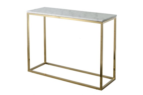 Konsola Accent marmur złota lśniąca podstawa