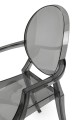 Krzesło Duch z podłokietnikami transparentne dymione