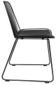 Krzesło Miles czarne metal ekoskóra