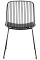 Krzesło Miles czarne metal ekoskóra