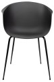 Krzesło Ralf czarne polipropylen metal