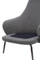 Fotel Lobby Teddy szary boucle