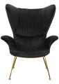 Fotel Shrimp Velvet czarny aksamit