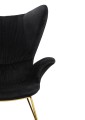 Fotel Shrimp Velvet czarny aksamit