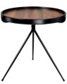 Stolik Toby ciemny orzech MDF metal