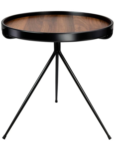 Stolik Toby ciemny orzech MDF metal