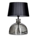 Szklana lampa stołowa Haga dymiona / biała