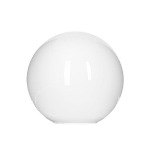 Szklana lampy stołowa biała kula