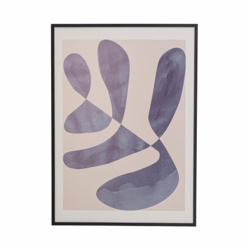 Grafika w ramie cyjanowa roślina abstrakcja