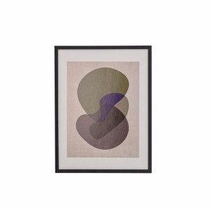 Grafika w ramie beżowa abstrakcja