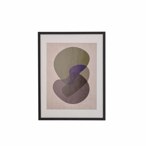 Grafika w ramie beżowa abstrakcja