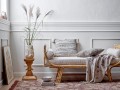 Rattanowa ławeczka Daybed z wałeczkami