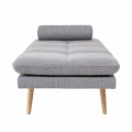 Szara leżanka z wałeczkiem Daybed