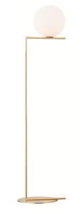 Lampa podłogowa HALM FLOOR - mosiądz, szkło