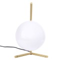 Lampa biurkowa/nocna HALM 1 - mosiądz, szkło