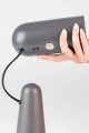 Szara lampa biurkowa Vesper