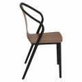 Krzesło Bella czarne orzech