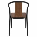 Krzesło Bella czarne orzech