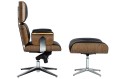 Fotel biurowy Lounge Business z podnóżkiem