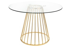 Stół Glam Glass 110 złota podstawa