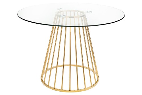 Stół Glam Glass 110 złota podstawa