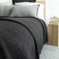 Narzuta wełniany klasyk Antracytowa