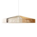 Naturalna lampa wisząca Black Stripe HKLiving