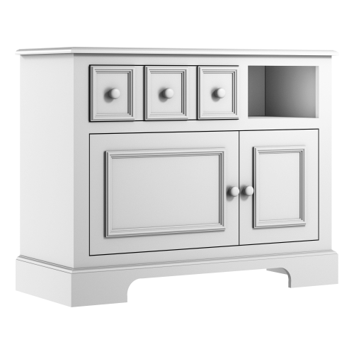 Szara komoda dziecięca Sofi z szafkami    