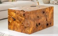 Stolik kawowy z naturalnego drewna tekowego Square 90